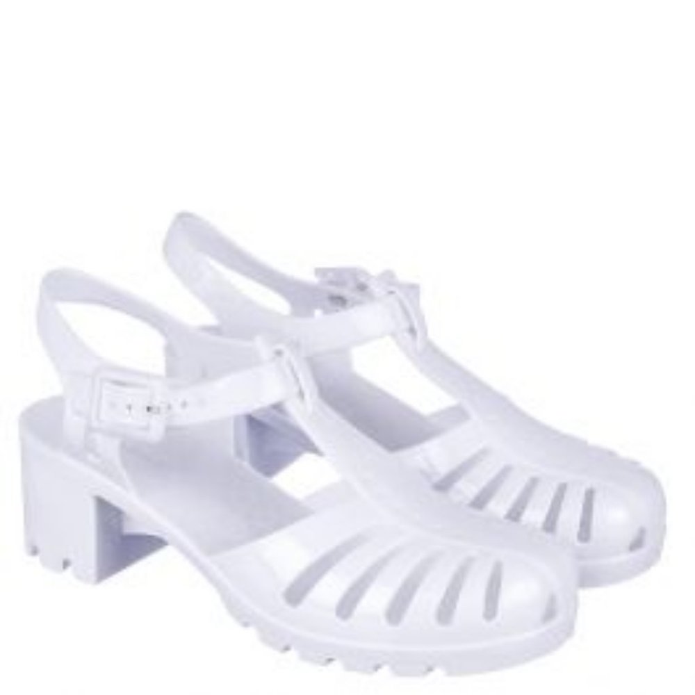 NIB BAMBOO WOMEN'S LOW HEEL JELLY SANDAL